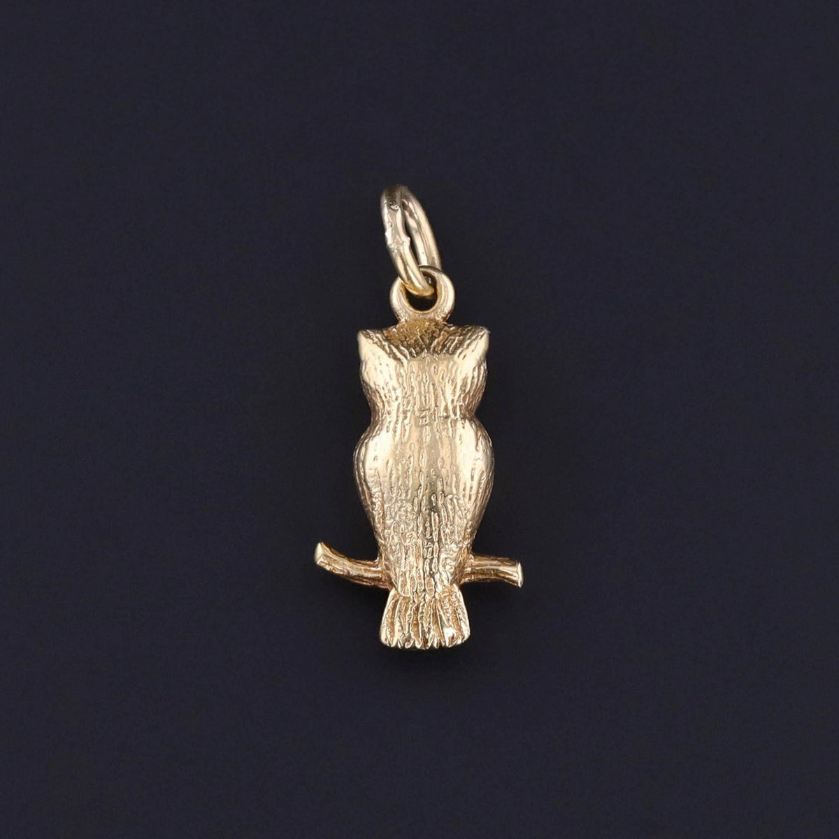 Vintage Owl Charm of 14k Gold - Trademark Antiques