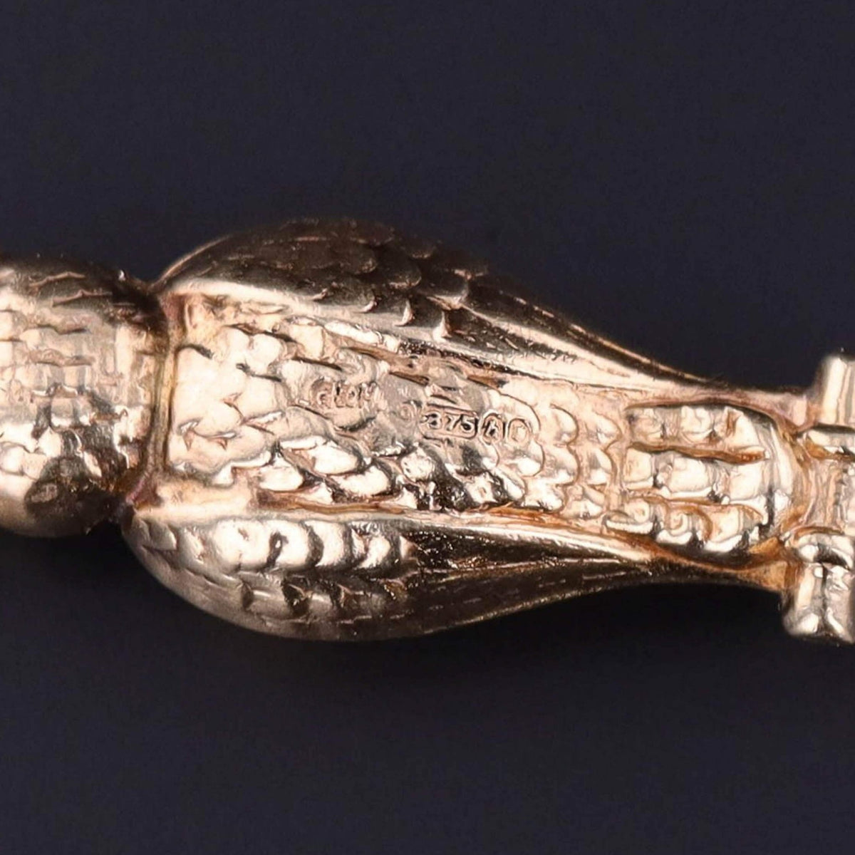 Vintage Owl Charm of 9ct Gold - Trademark Antiques