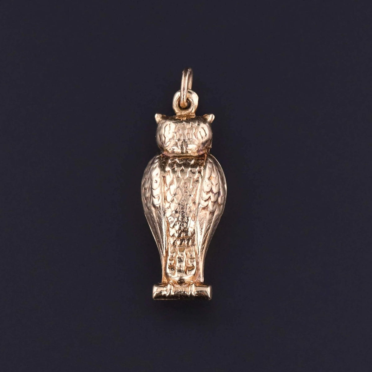Vintage Owl Charm of 9ct Gold - Trademark Antiques