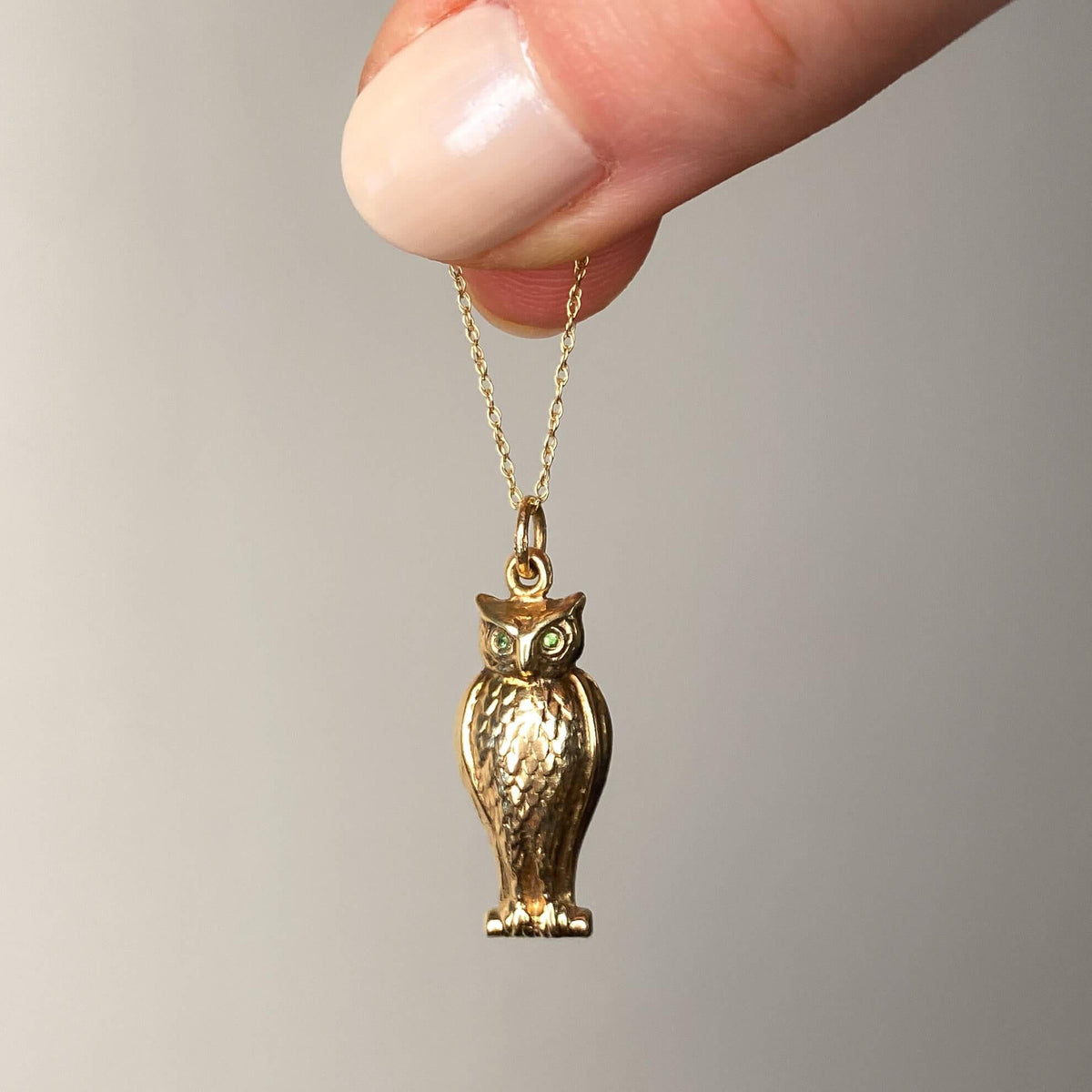 Vintage Owl Charm of 9ct Gold - Trademark Antiques