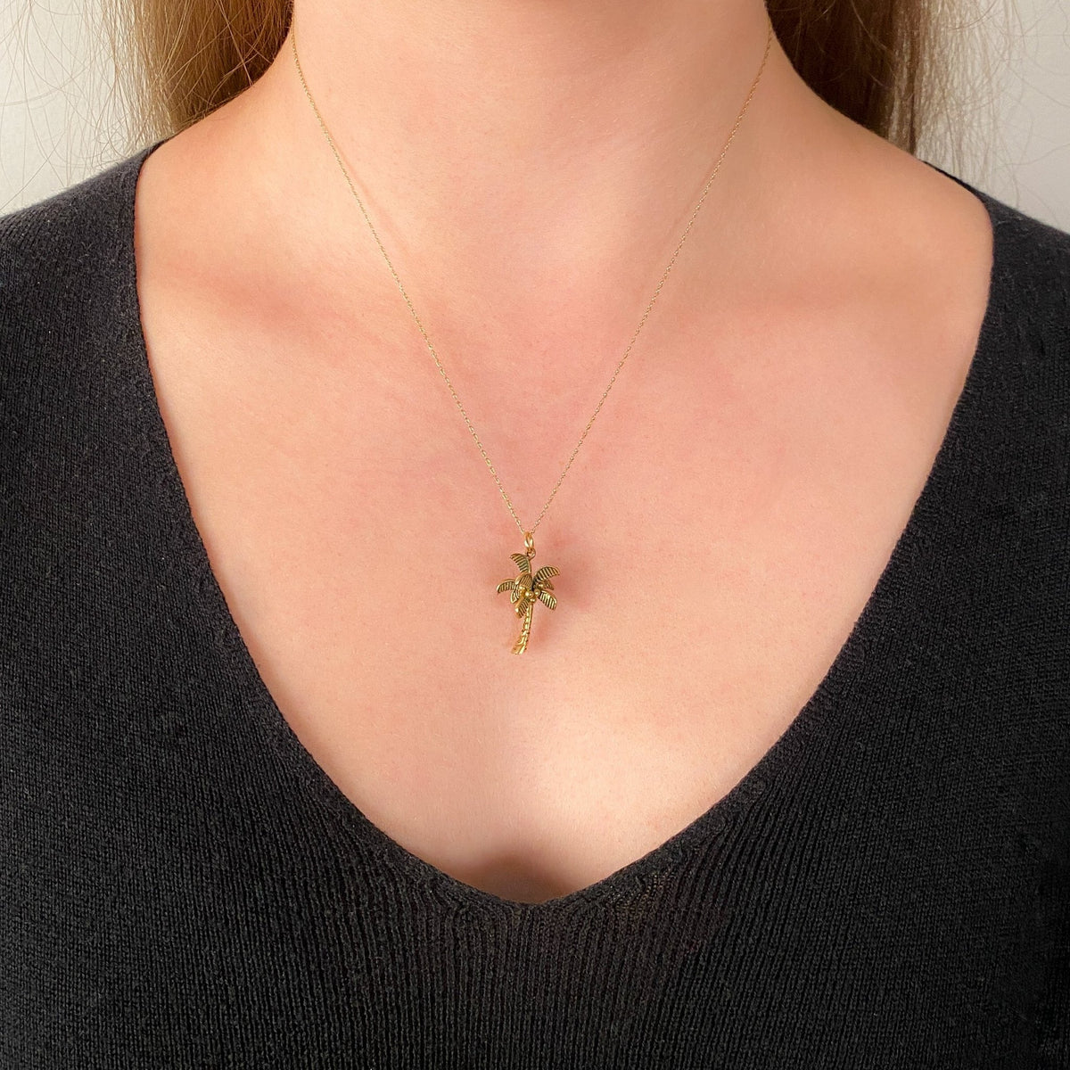 Vintage Palm Tree Charm of 10k Gold - Trademark Antiques