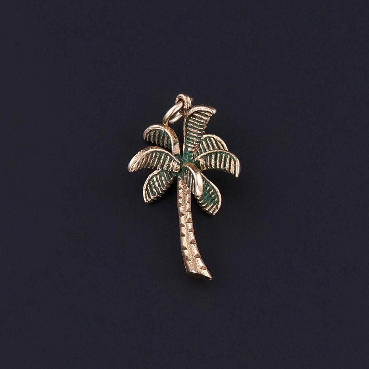 Vintage Palm Tree Charm of 10k Gold - Trademark Antiques