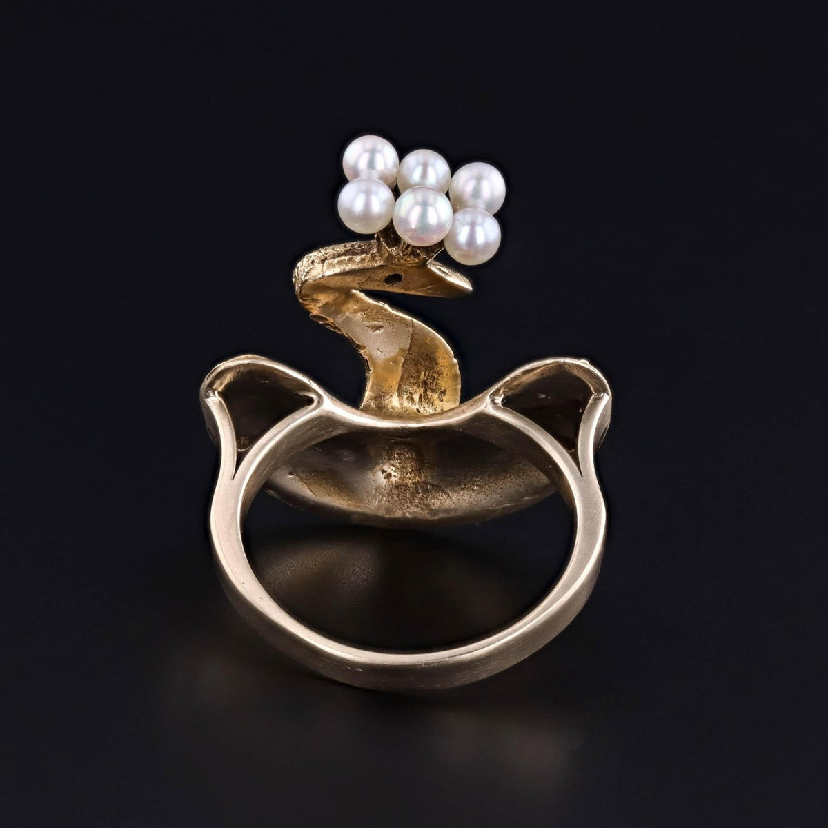 Vintage Peacock Ring of 14k Gold - Trademark Antiques