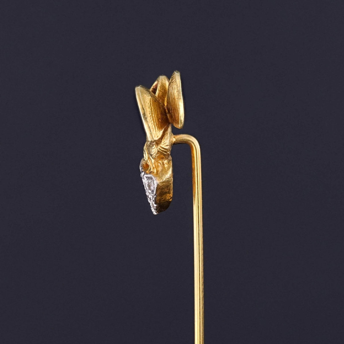 Vintage Pelican in Her Piety Stickpin of 14k Gold - Trademark Antiques