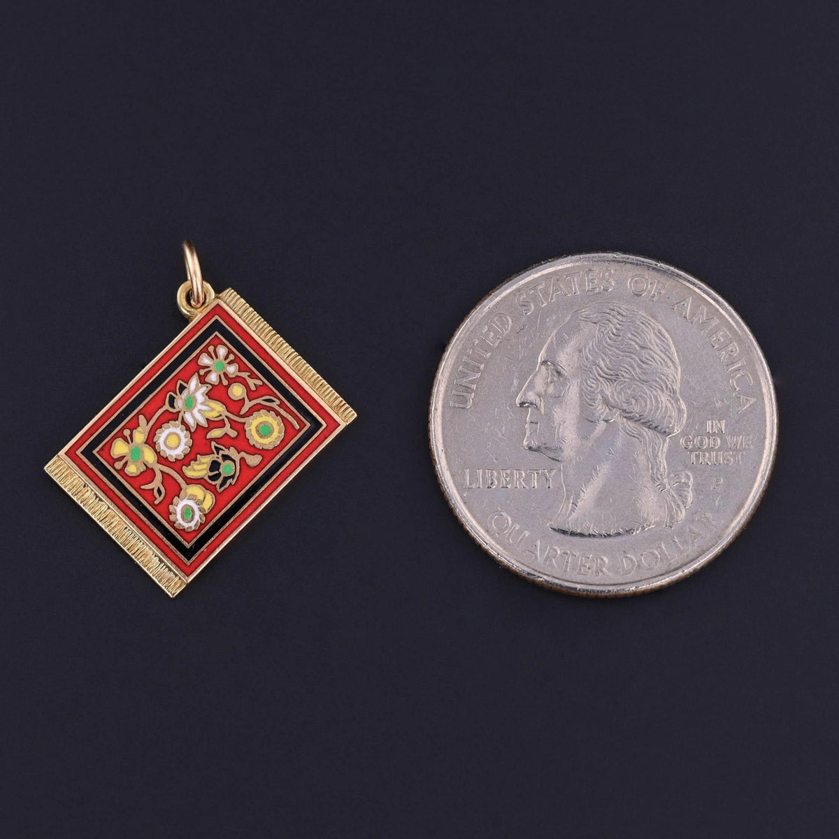 Vintage Persian Rug Charm of 14k Gold - Trademark Antiques