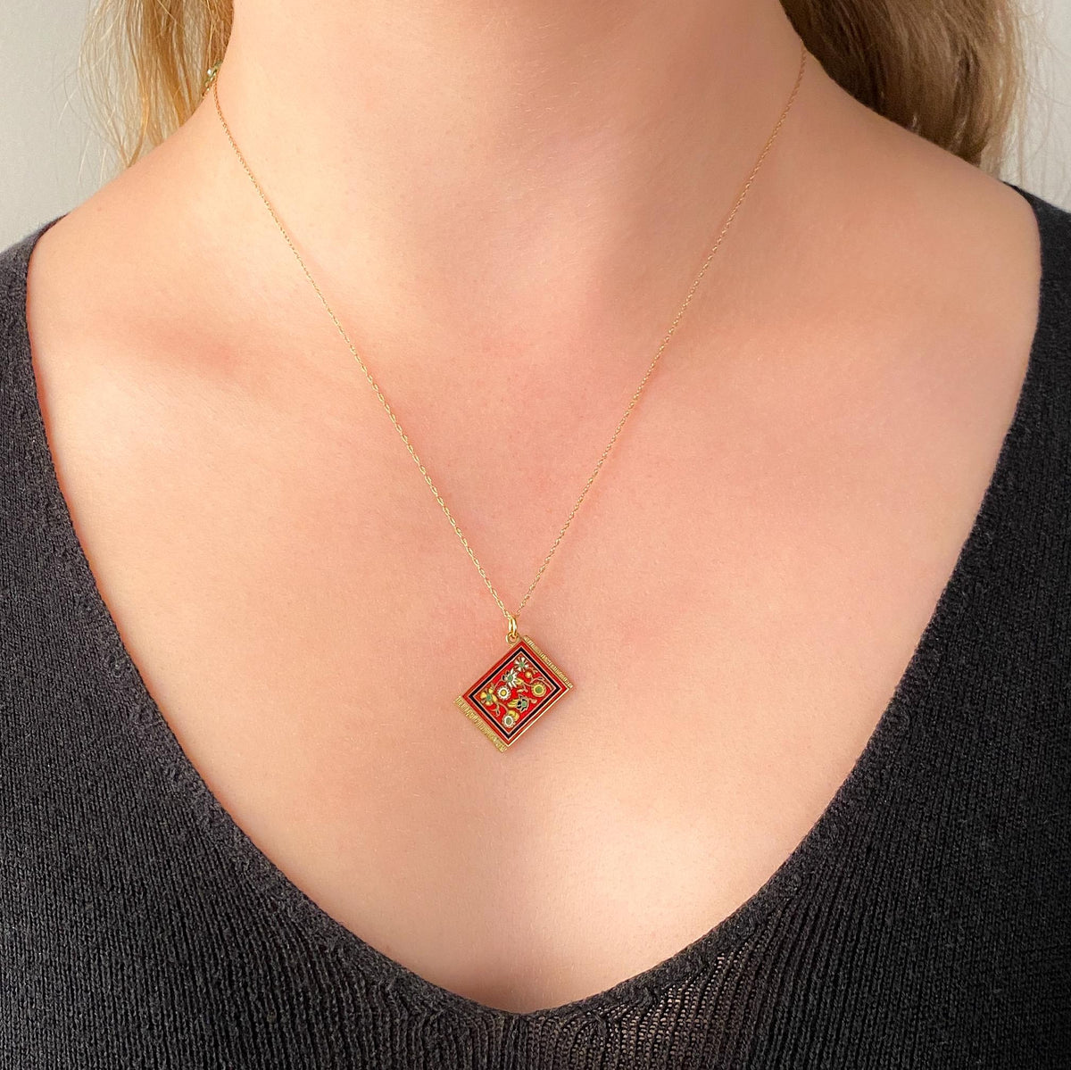 Vintage Persian Rug Charm of 14k Gold - Trademark Antiques