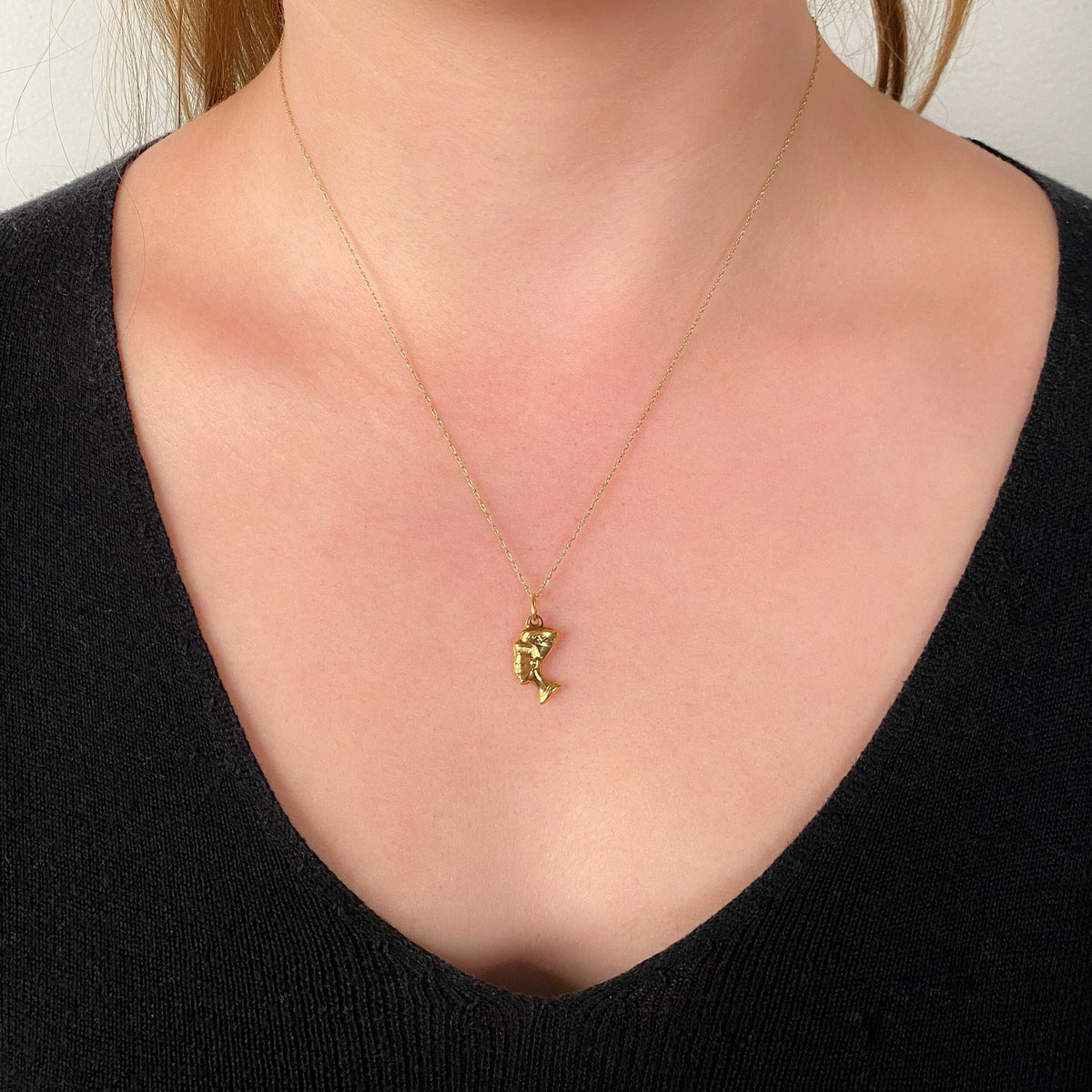 Vintage Pharaoh Charm of 14k Gold - Trademark Antiques