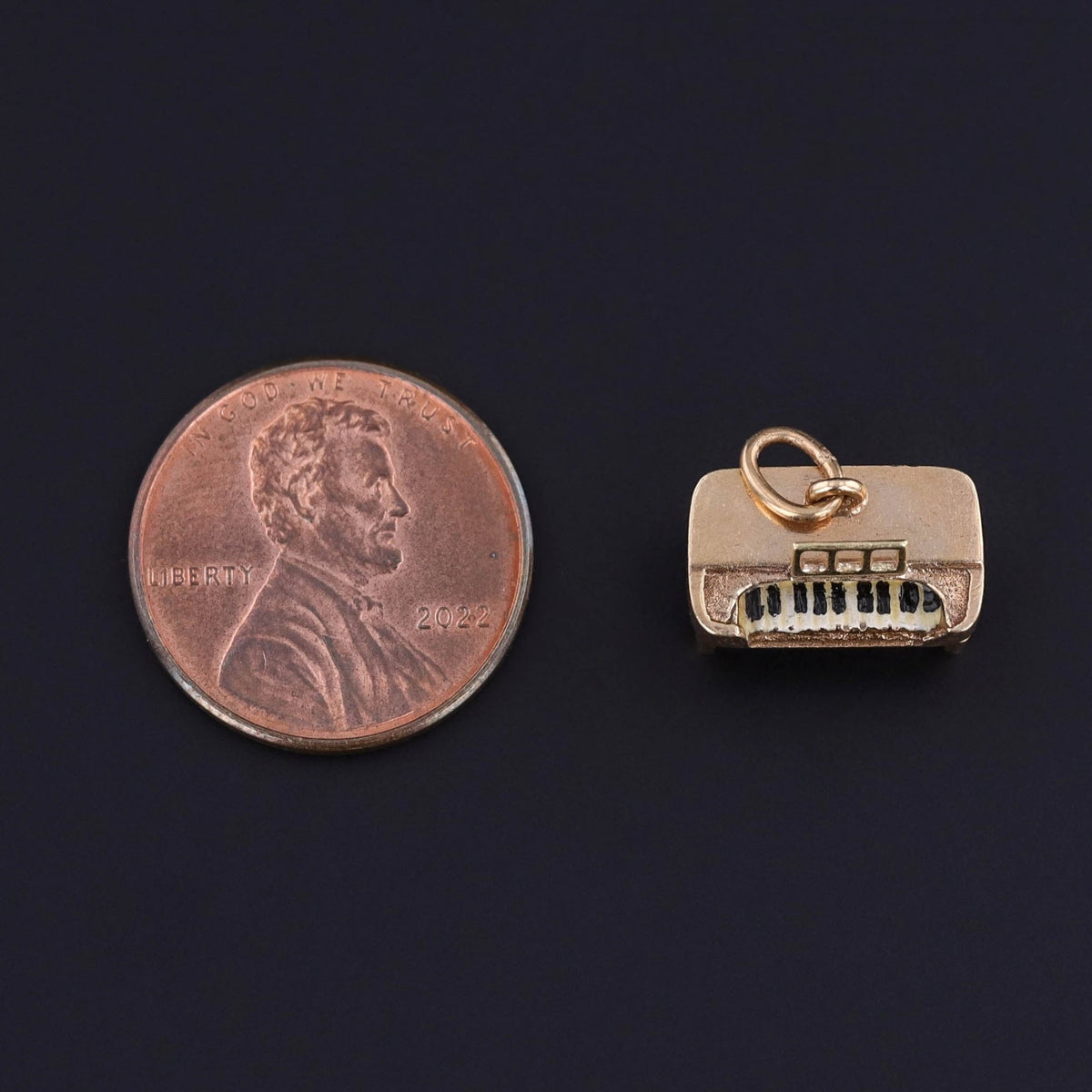 Vintage Piano Charm of 14k Gold - Trademark Antiques