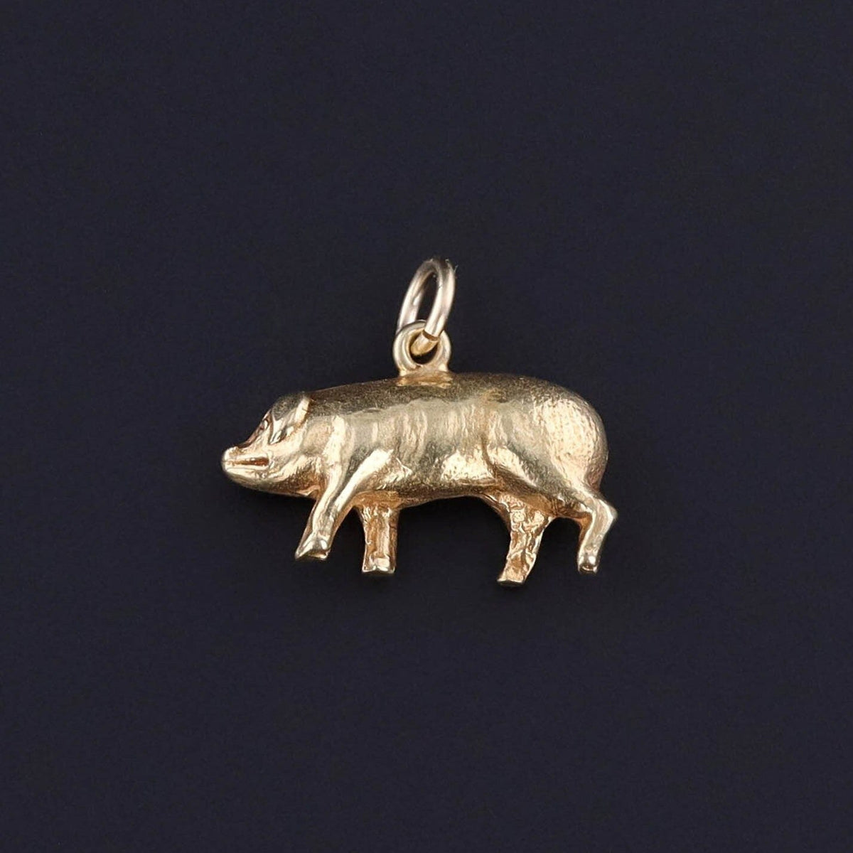 Vintage Pig Charm of 15ct Gold - Trademark Antiques
