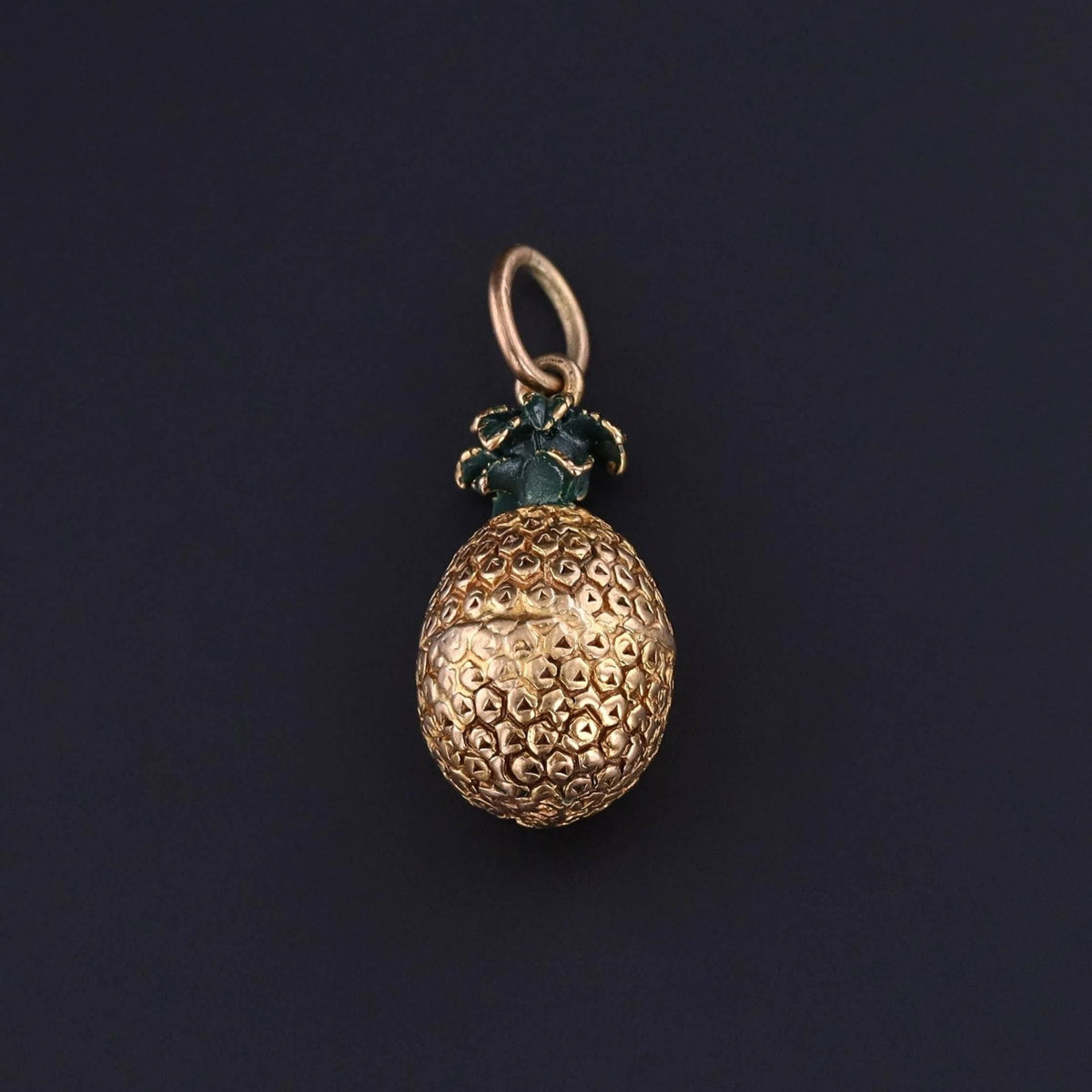 Vintage Pineapple Charm of 9ct Gold - Trademark Antiques