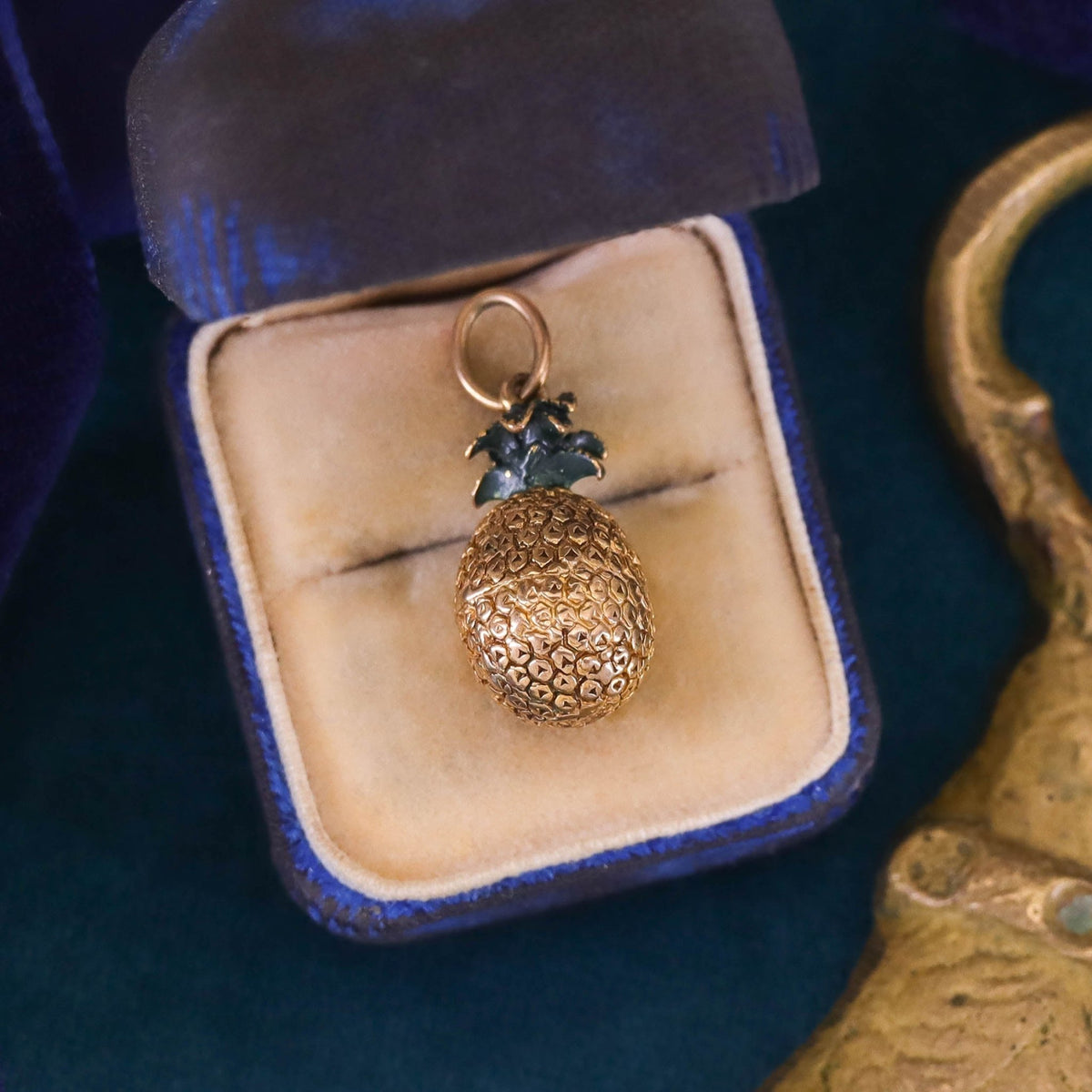 Vintage Pineapple Charm of 9ct Gold - Trademark Antiques