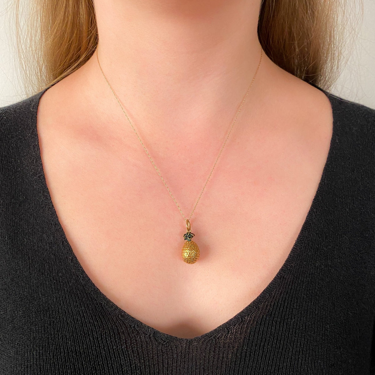 Vintage Pineapple Charm of 9ct Gold - Trademark Antiques