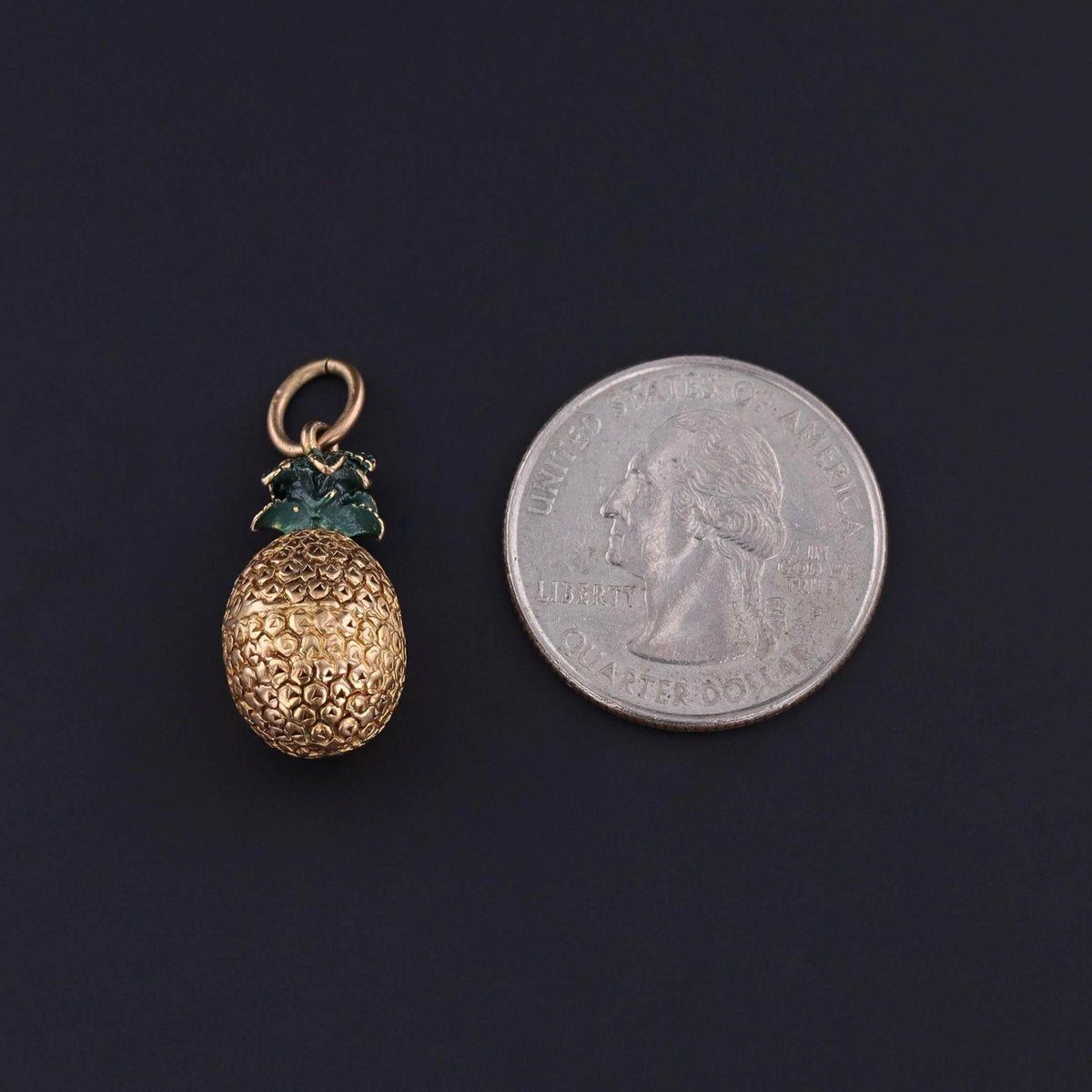 Vintage Pineapple Charm of 9ct Gold - Trademark Antiques