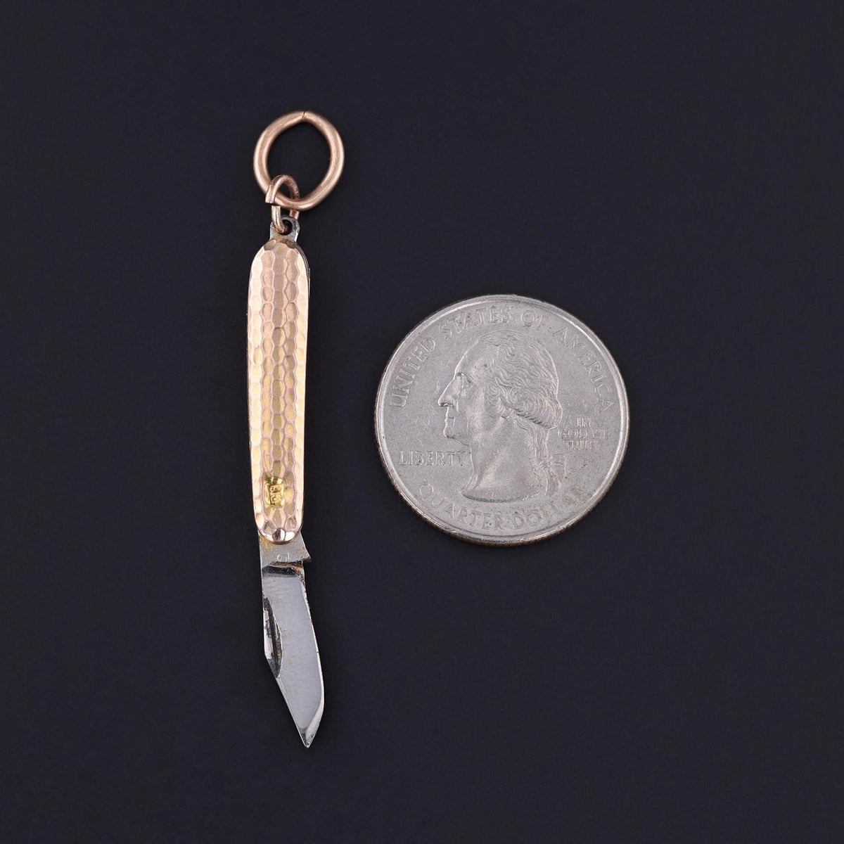 Vintage Pocket Knife Pendant of 9ct Gold - Trademark Antiques