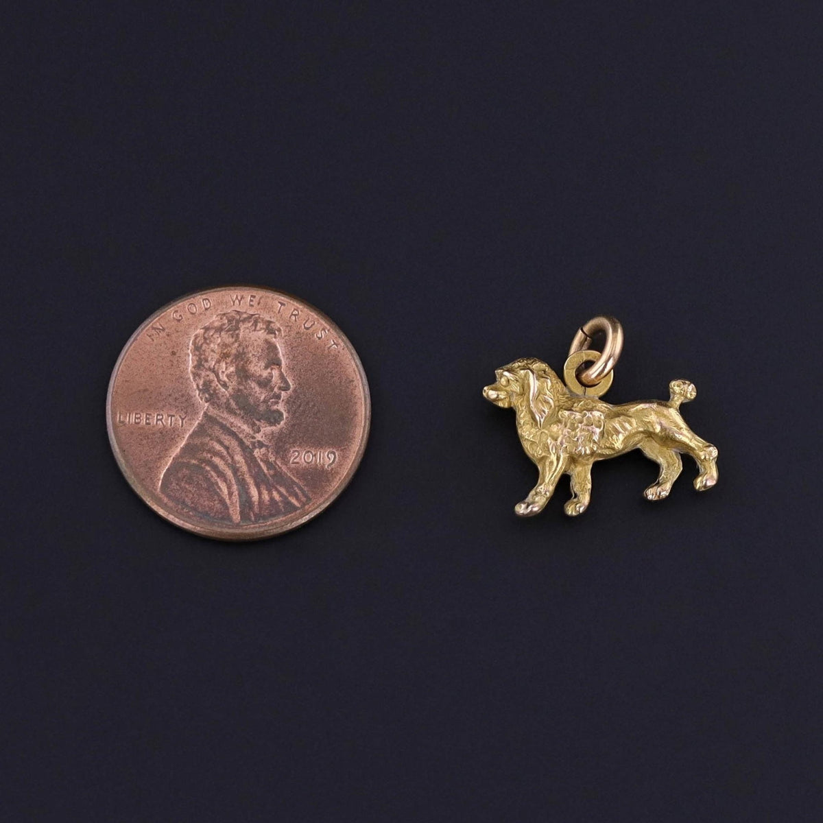 Vintage Poodle Charm of 10k Gold - Trademark Antiques