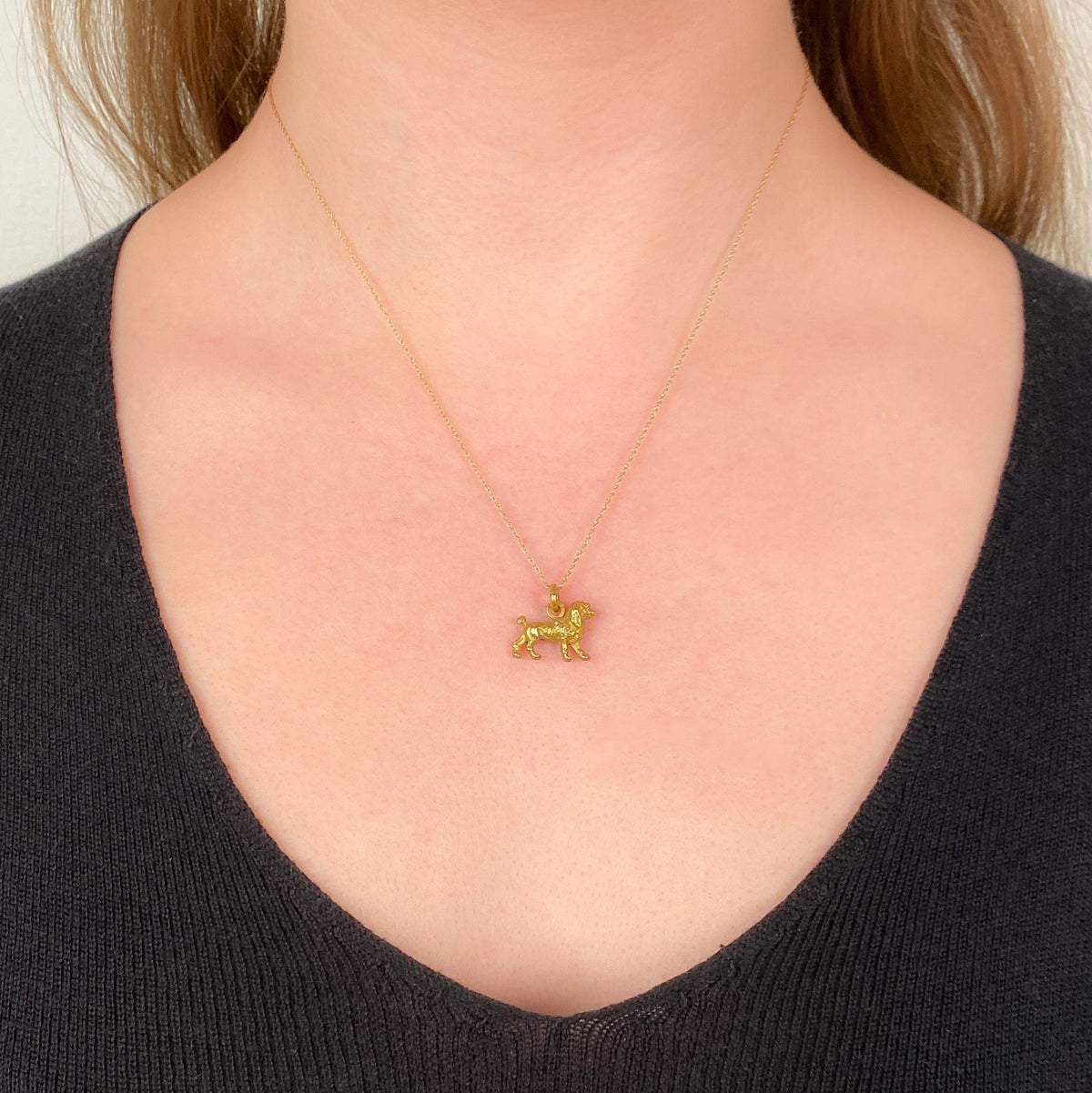 Vintage Poodle Charm of 10k Gold - Trademark Antiques