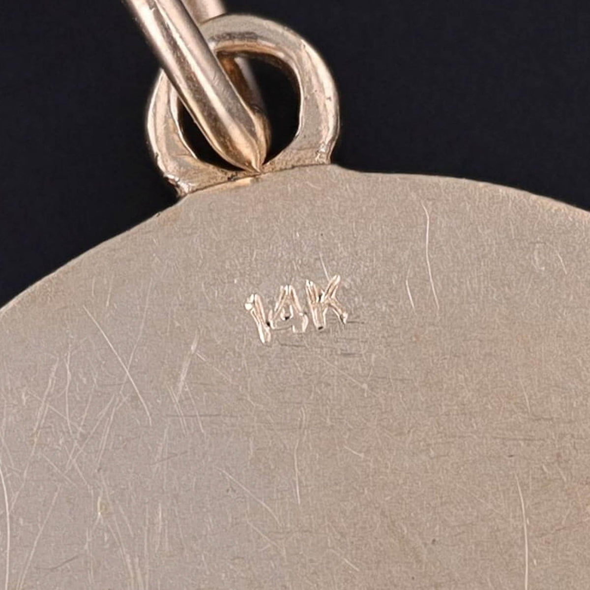 Vintage Qu&#39; Hier Que Demain Pendant of 14k Gold - Trademark Antiques