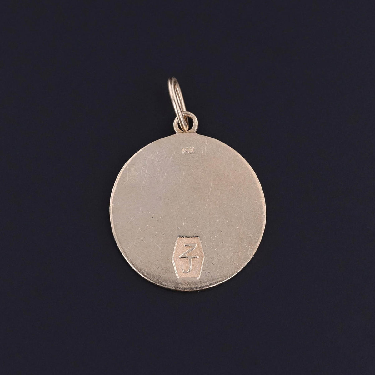 Vintage Qu&#39; Hier Que Demain Pendant of 14k Gold - Trademark Antiques