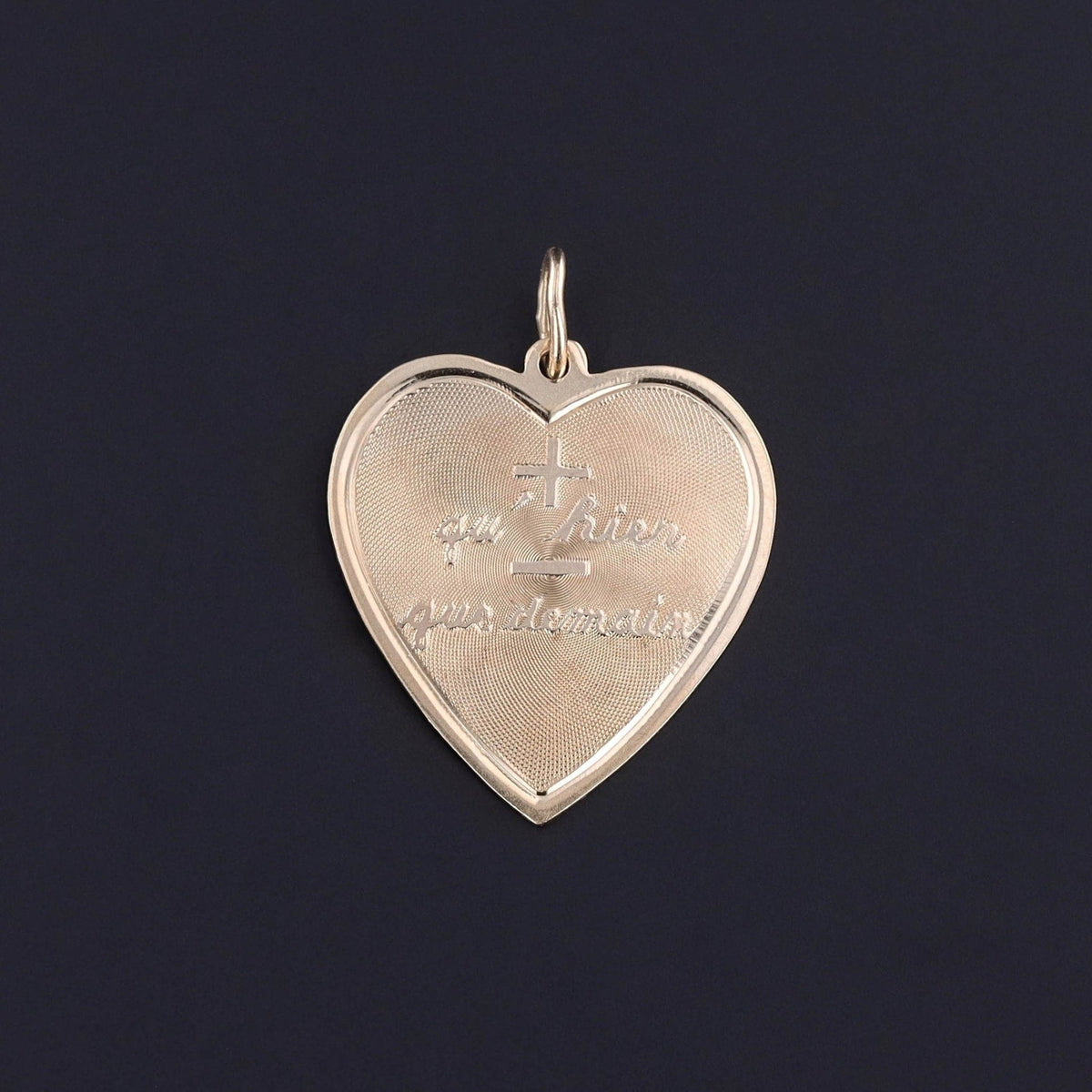 Vintage Qu' Hier Que Demain Pendant of 14k Gold - Trademark Antiques