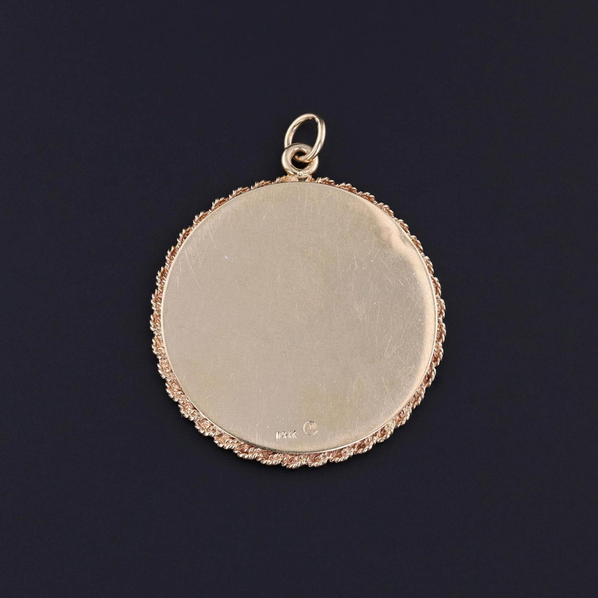 Vintage Qu'Hier Que Demain Pendant of 14k Gold - Trademark Antiques