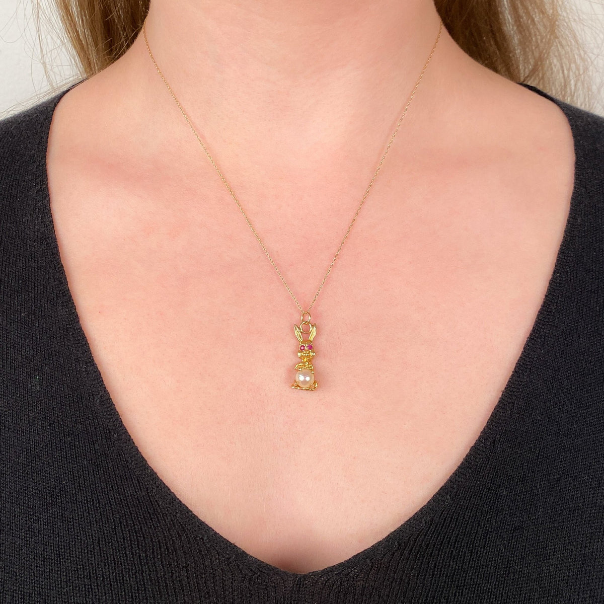 Vintage Rabbit Charm of 14k Gold - Trademark Antiques