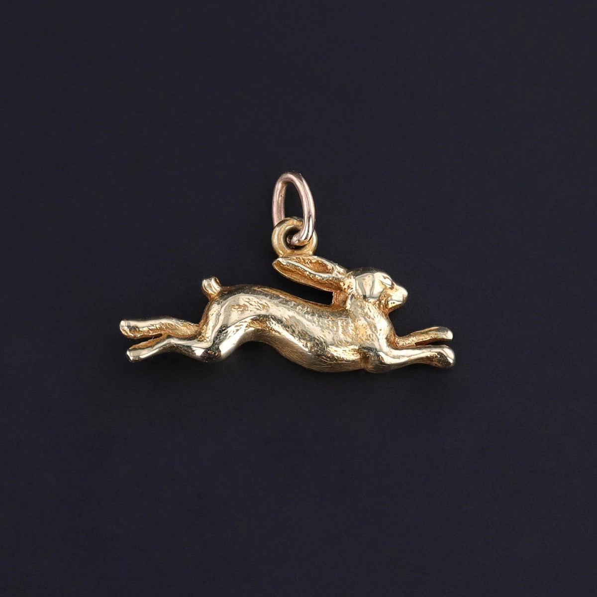 Vintage Rabbit or Hare Charm of 14k Gold - Trademark Antiques
