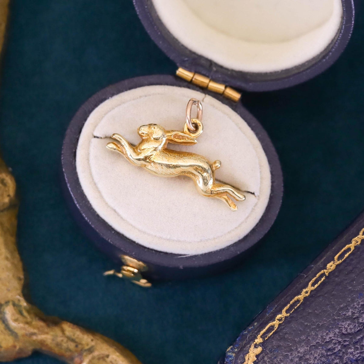 Vintage Rabbit or Hare Charm of 14k Gold - Trademark Antiques
