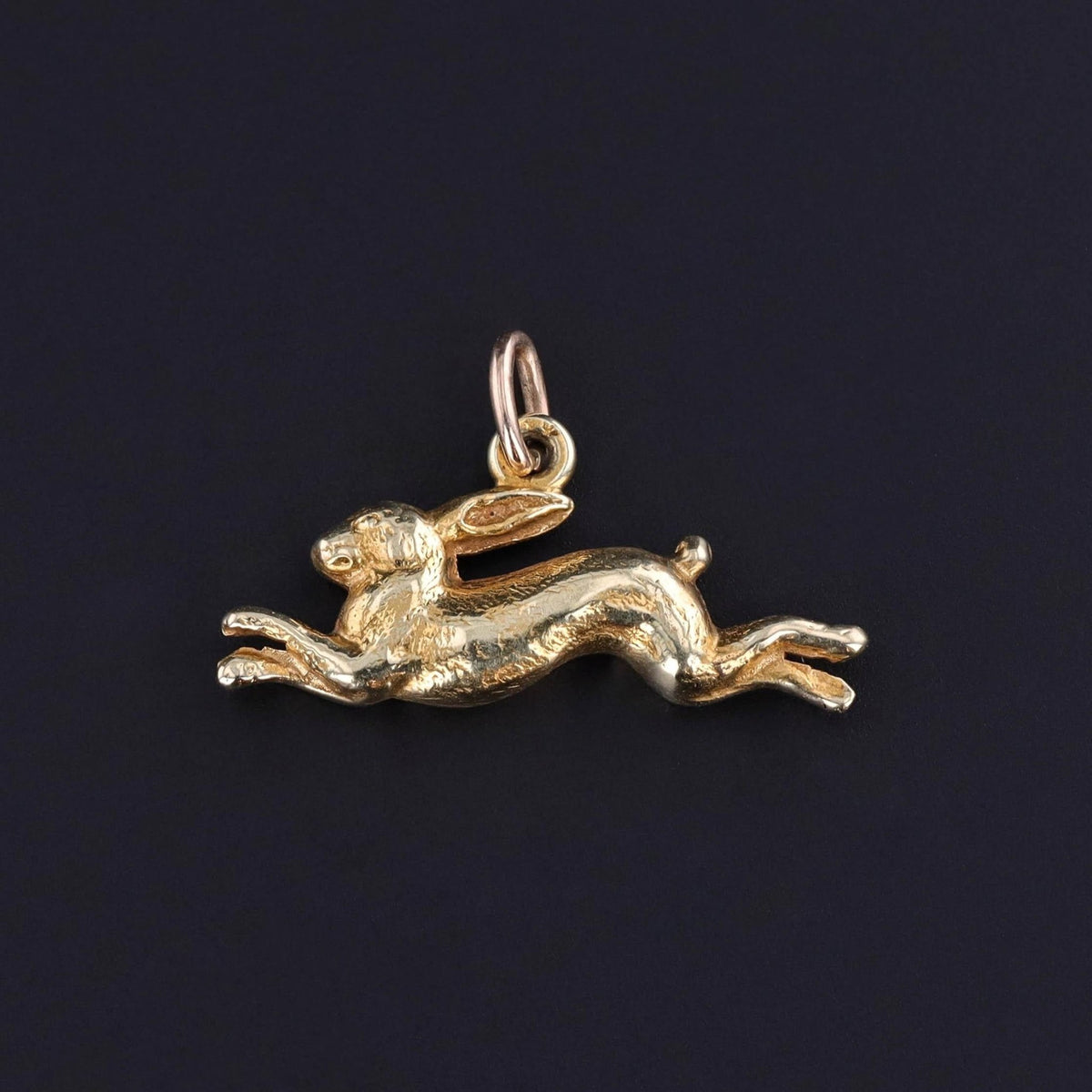 Vintage Rabbit or Hare Charm of 14k Gold - Trademark Antiques