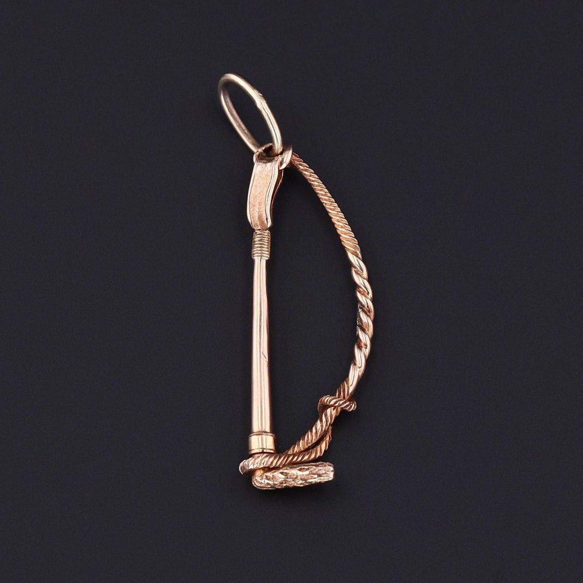Vintage Riding Crop Conversion Pendant of 14k Gold - Trademark Antiques
