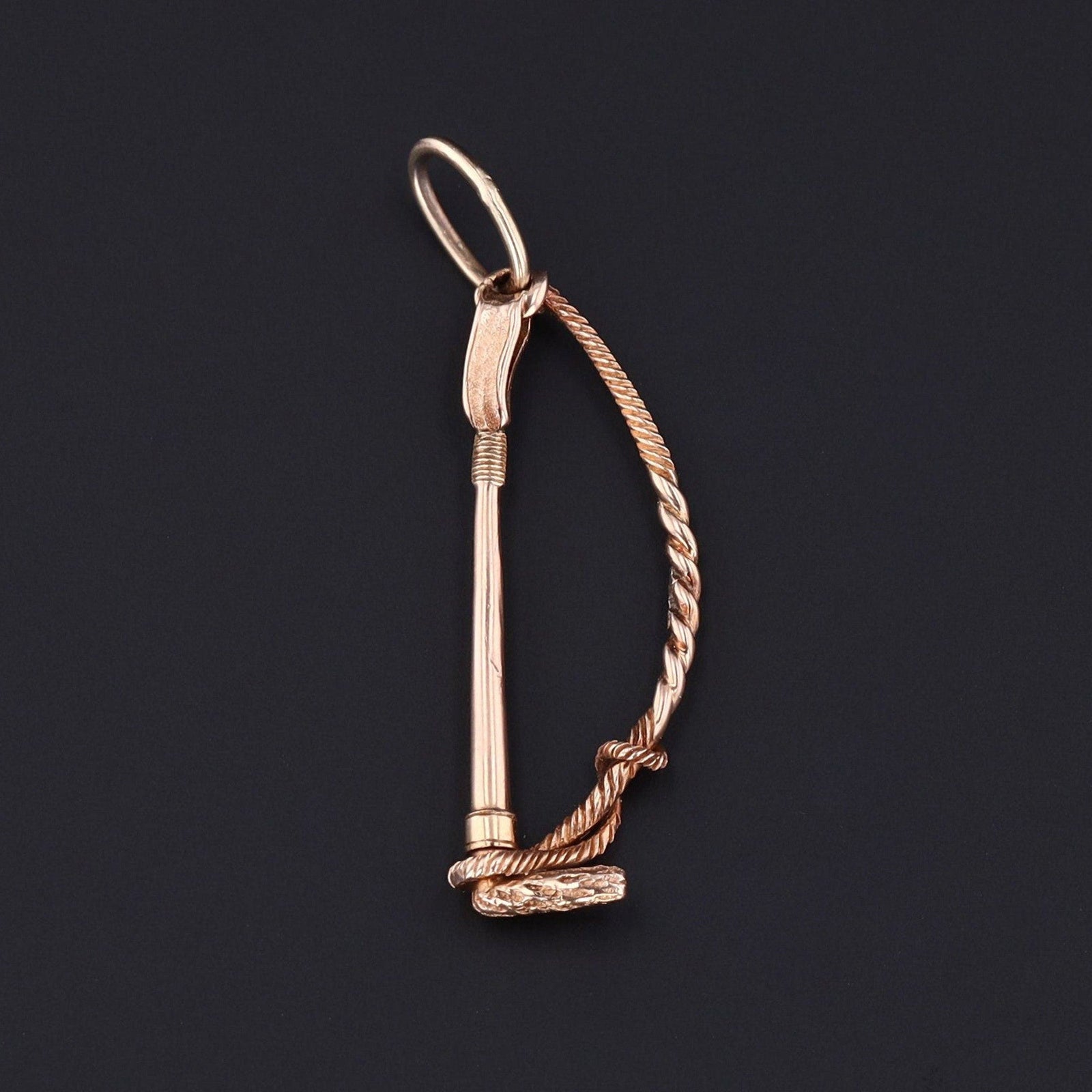 Vintage Riding Crop Conversion Pendant of 14k Gold - Trademark Antiques