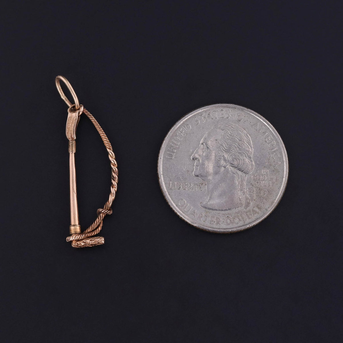 Vintage Riding Crop Conversion Pendant of 14k Gold - Trademark Antiques