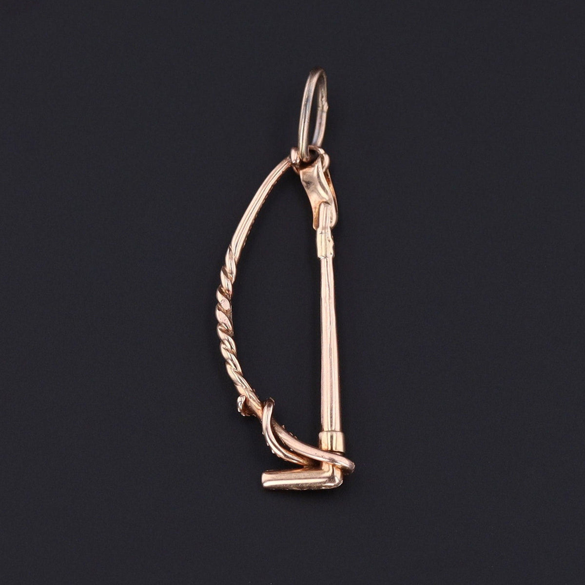 Vintage Riding Crop Conversion Pendant of 14k Gold - Trademark Antiques