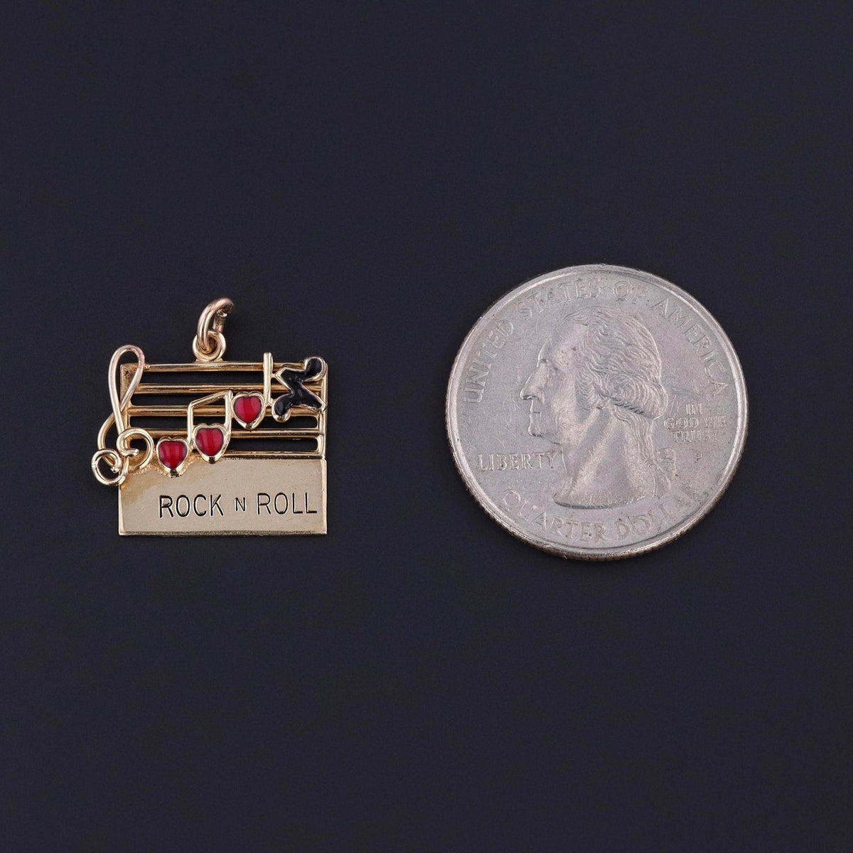 Vintage Rock n Roll Charm of 14k Gold - Trademark Antiques