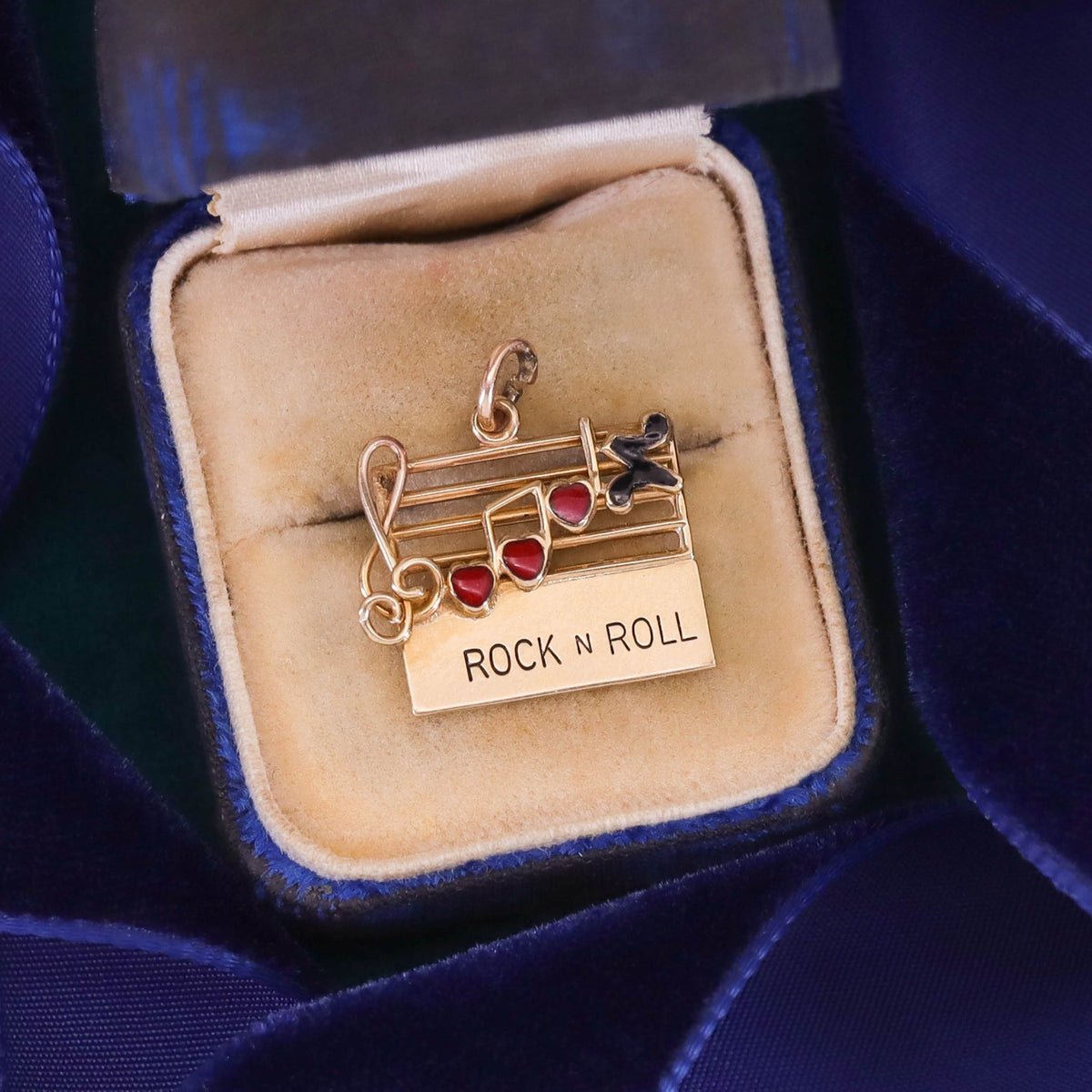 Vintage Rock n Roll Charm of 14k Gold - Trademark Antiques