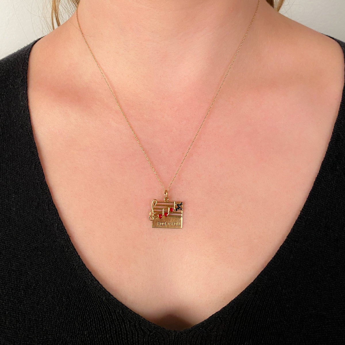 Vintage Rock n Roll Charm of 14k Gold - Trademark Antiques
