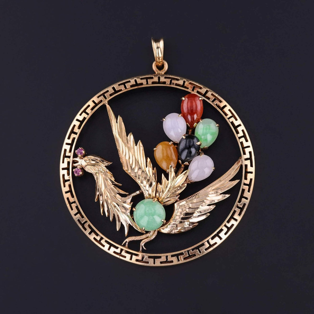 Vintage Rooster Pendant of 14k Gold - Trademark Antiques
