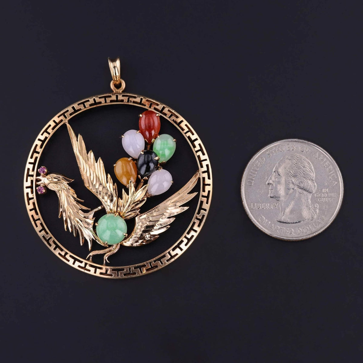 Vintage Rooster Pendant of 14k Gold - Trademark Antiques