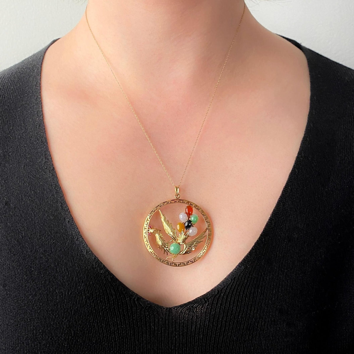Vintage Rooster Pendant of 14k Gold - Trademark Antiques