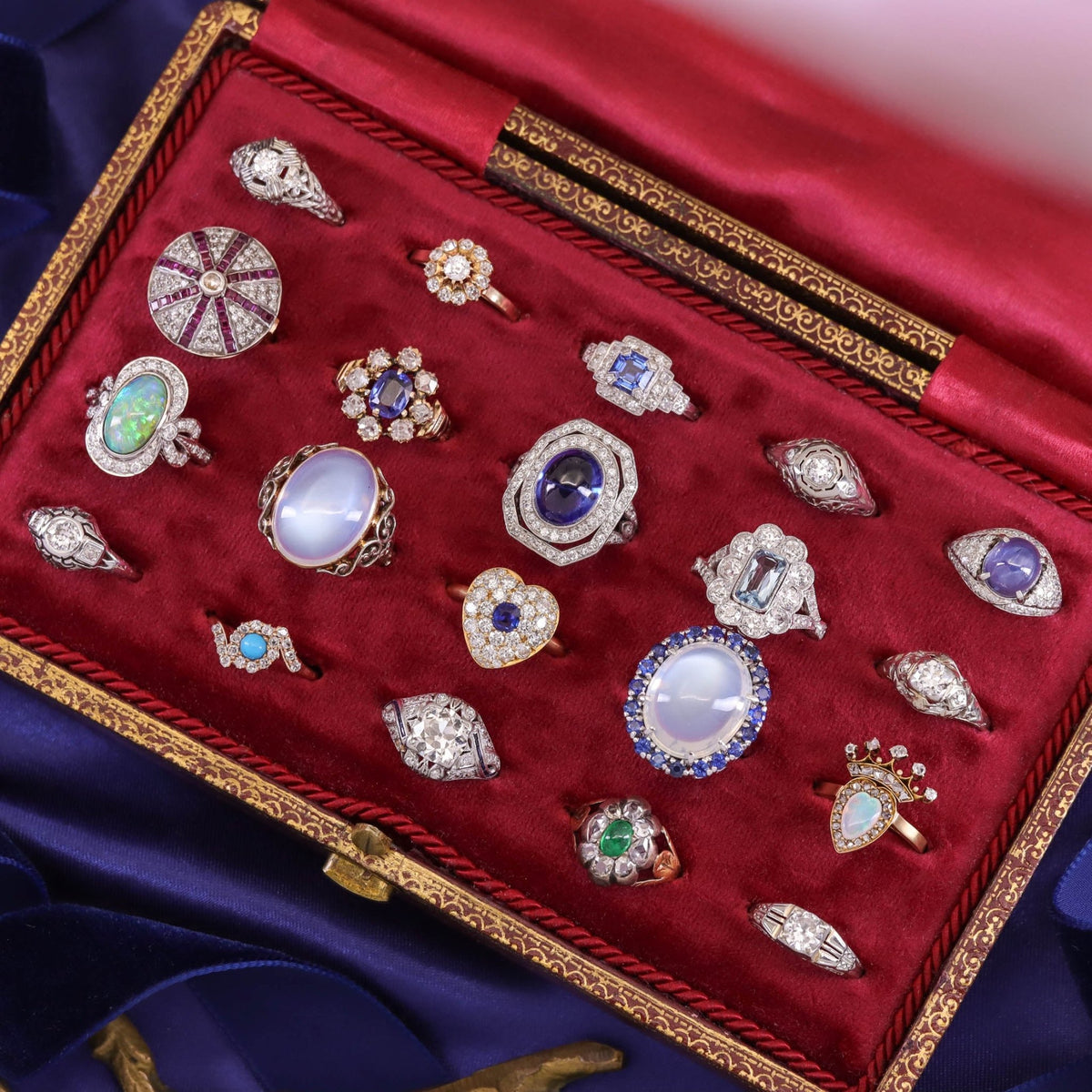 Vintage Ruby and Diamond Statement Ring - Trademark Antiques