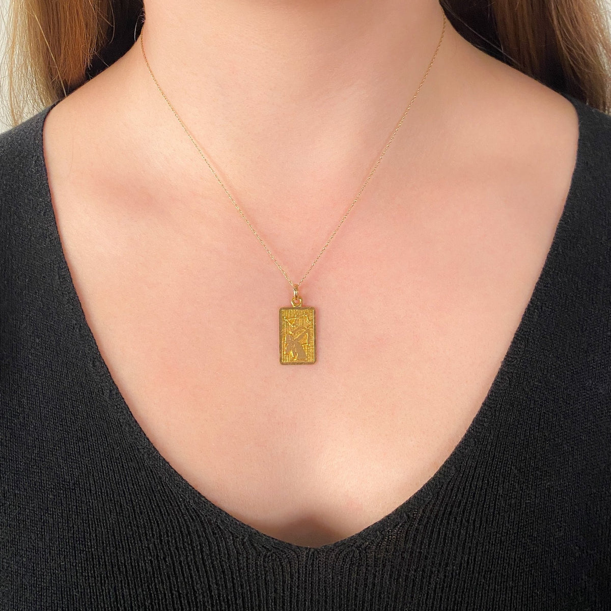 Vintage Sagittarius Pendant of 14k Gold - Trademark Antiques