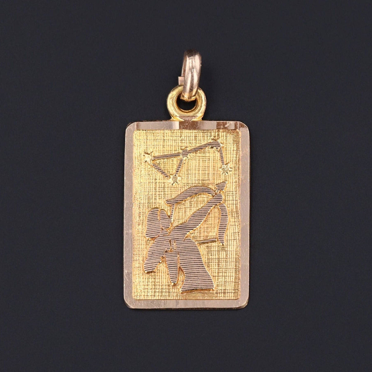 Vintage Sagittarius Pendant of 14k Gold - Trademark Antiques