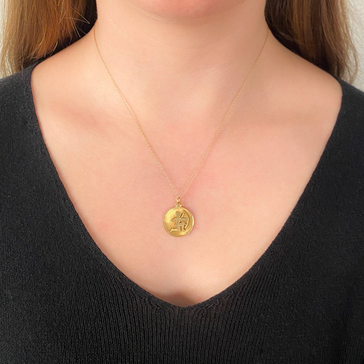 Vintage Sagittarius Pendant of 14k Gold - Trademark Antiques
