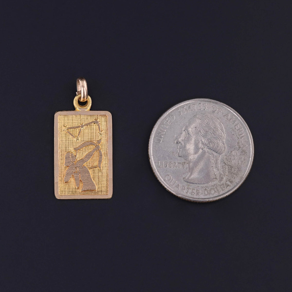 Vintage Sagittarius Pendant of 14k Gold - Trademark Antiques