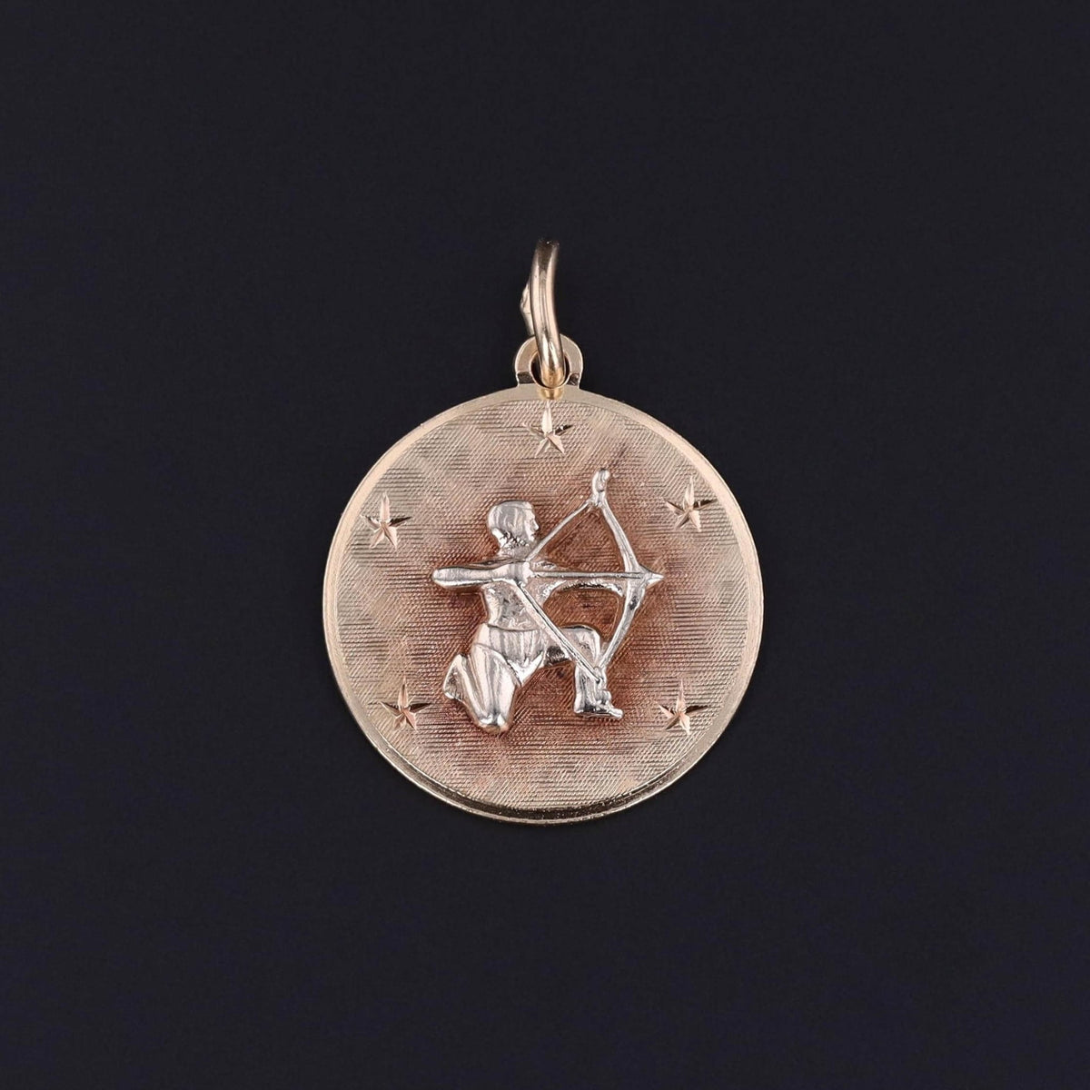 Vintage Sagittarius Zodiac Charm of 14k Gold - Trademark Antiques