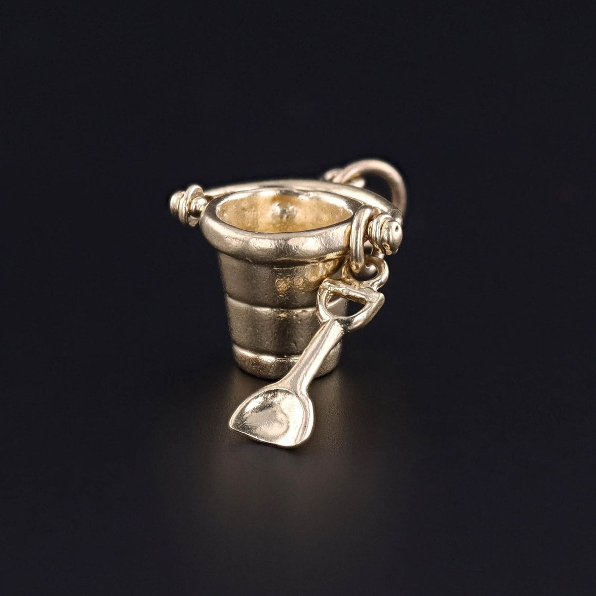 Vintage Sand Bucket Charm of 14k Gold - Trademark Antiques