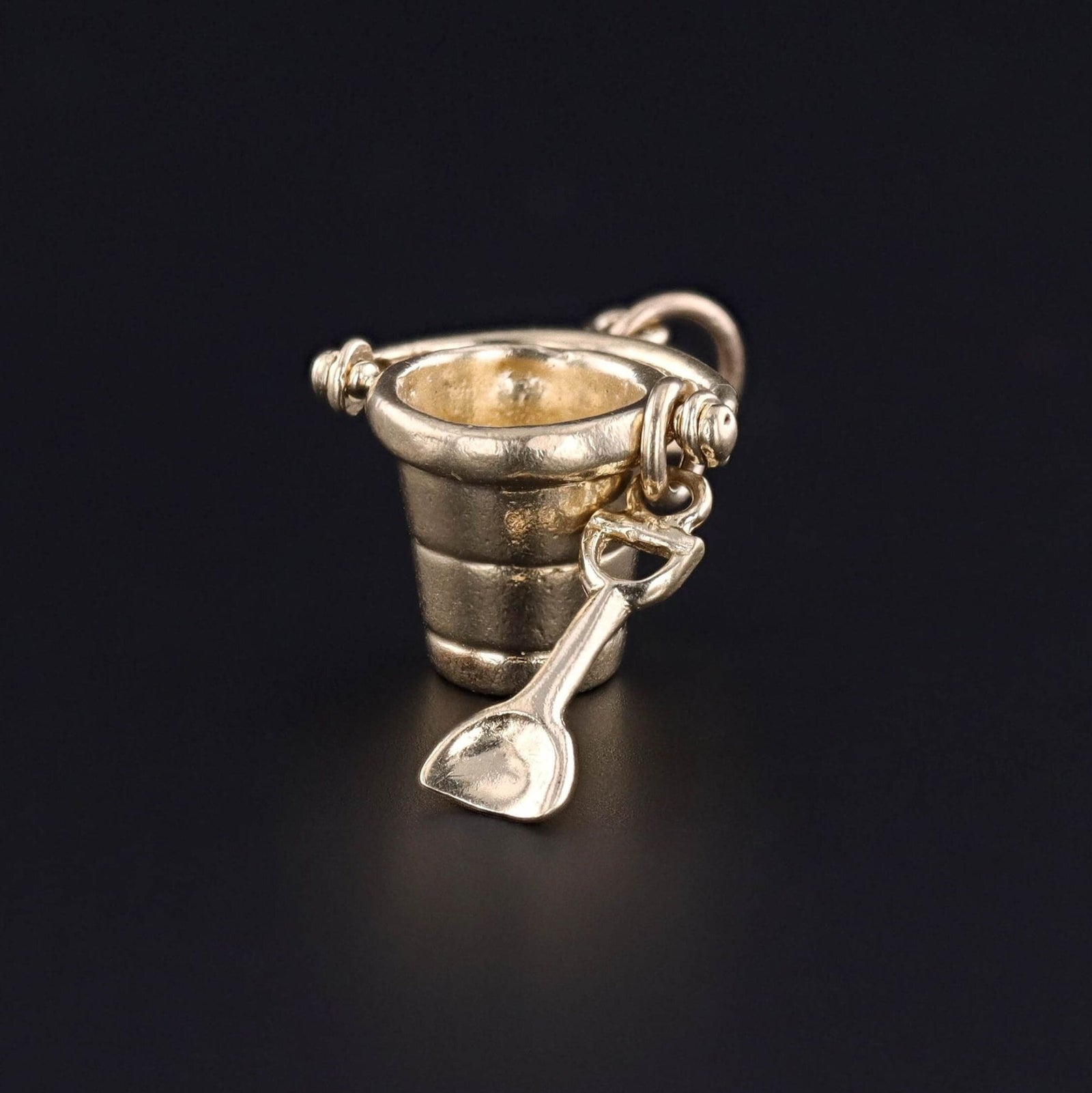 Vintage Sand Bucket Charm of 14k Gold - Trademark Antiques