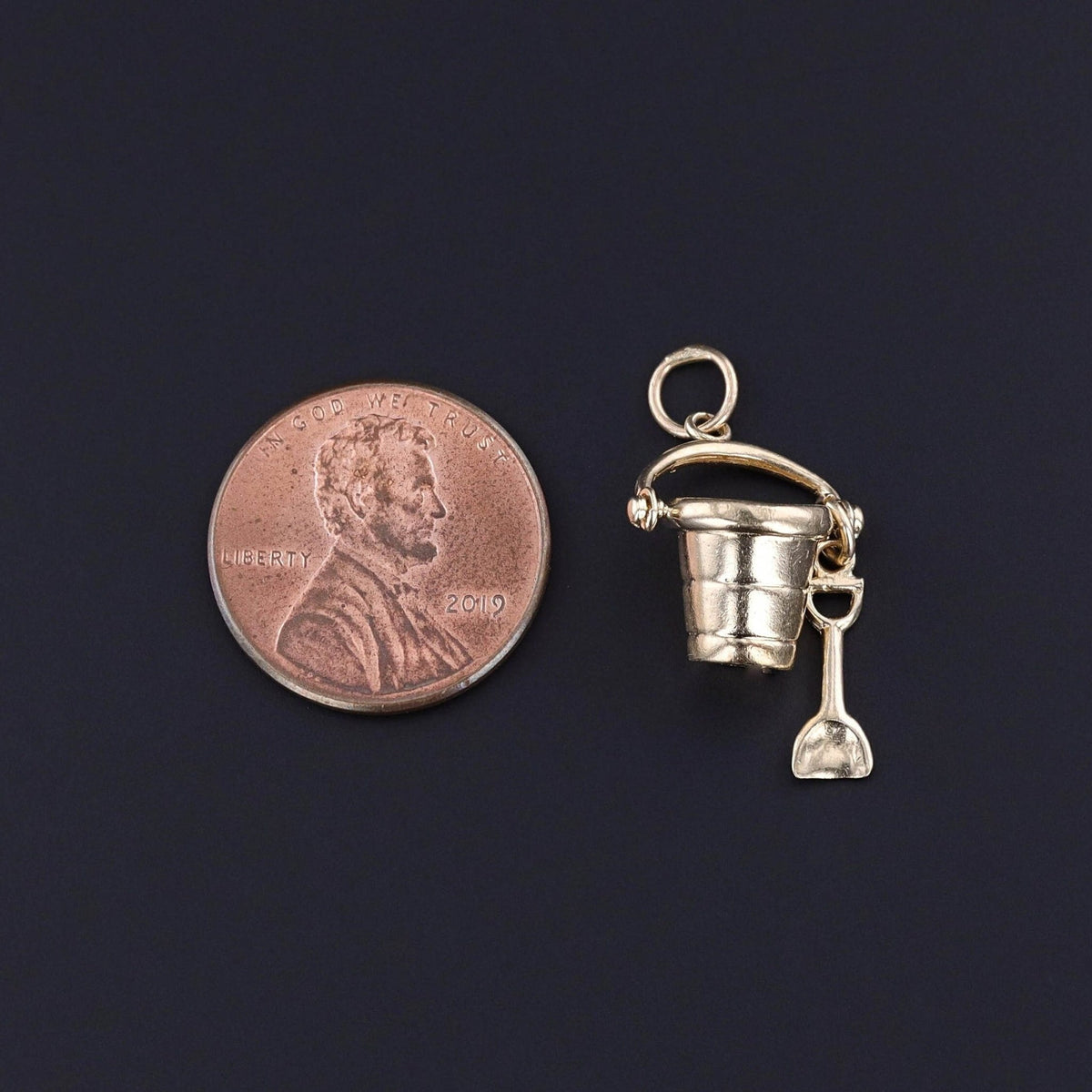 Vintage Sand Bucket Charm of 14k Gold - Trademark Antiques