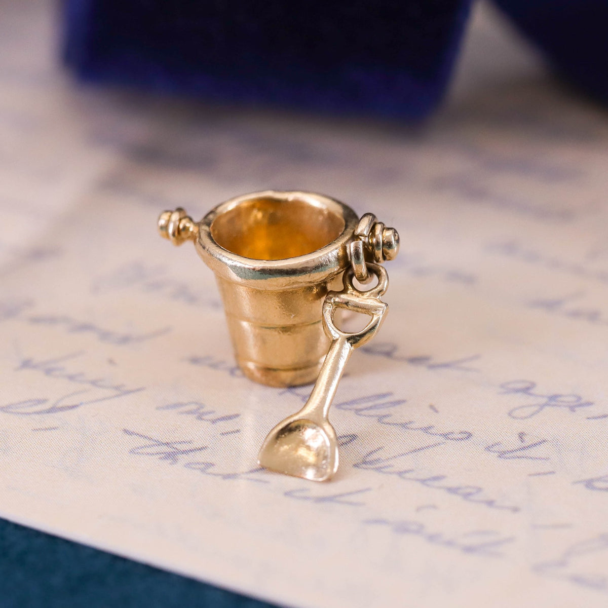 Vintage Sand Bucket Charm of 14k Gold - Trademark Antiques