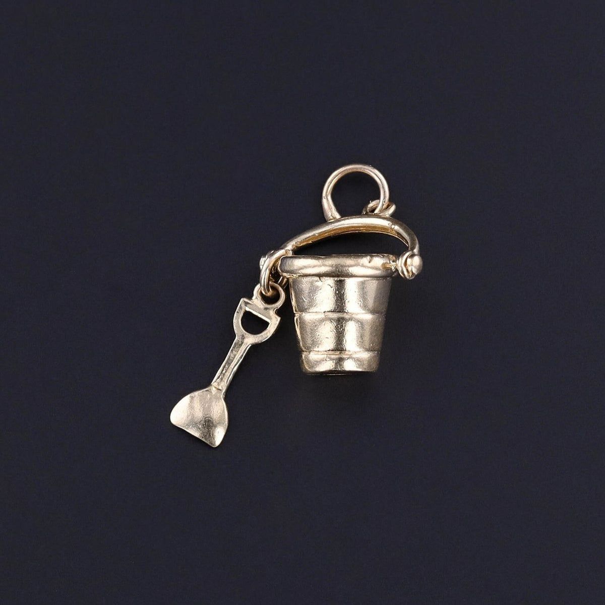 Vintage Sand Bucket Charm of 14k Gold - Trademark Antiques