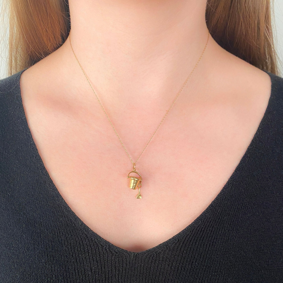 Vintage Sand Bucket Charm of 14k Gold - Trademark Antiques